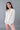 Forever Off-White Banded Collard Balloon Sleeve Blouse