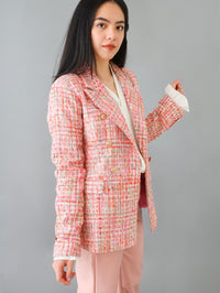 Simply Sophisticated Pink Tweed Blazer