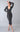 Center Of Attention Black Sparkly Surplice Wrap Midi Party Dress