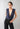 Have to Love Me Navy Plunging Sequins Surplice Bodysuit