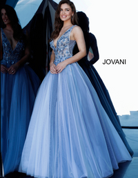 JOVANI 3110 PRINCESS FLORAL DRESS
