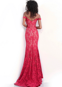 JOVANI 67304 LACE OFF-THE-SHOULDER DRESS
