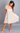 Audrey Beige Floral Square Neckline Puff Short Sleeve