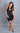 Black Keyhole Ribbed Bodycon Mini Dress