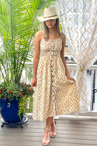 FLORAL SMOCKED MIDI DRESS