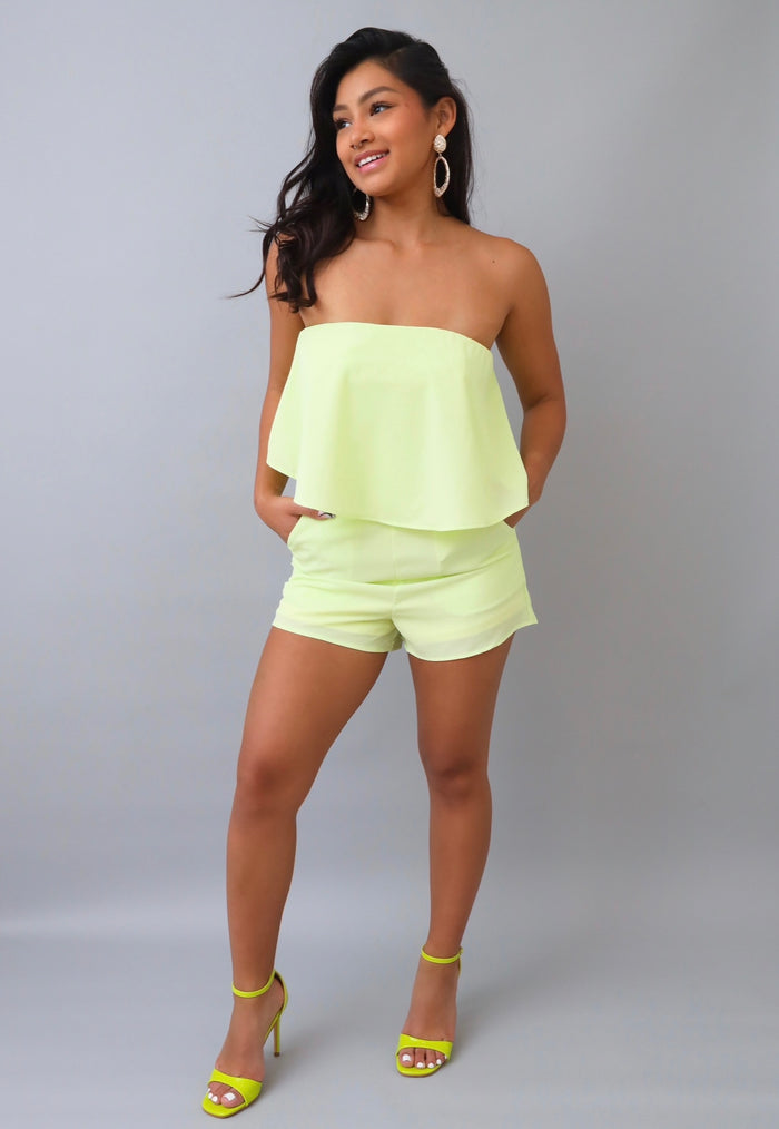 Naturally Irresistible Yellow Lime Romper