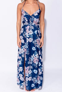 HIGH SPLIT FLORAL MAXI DRESS