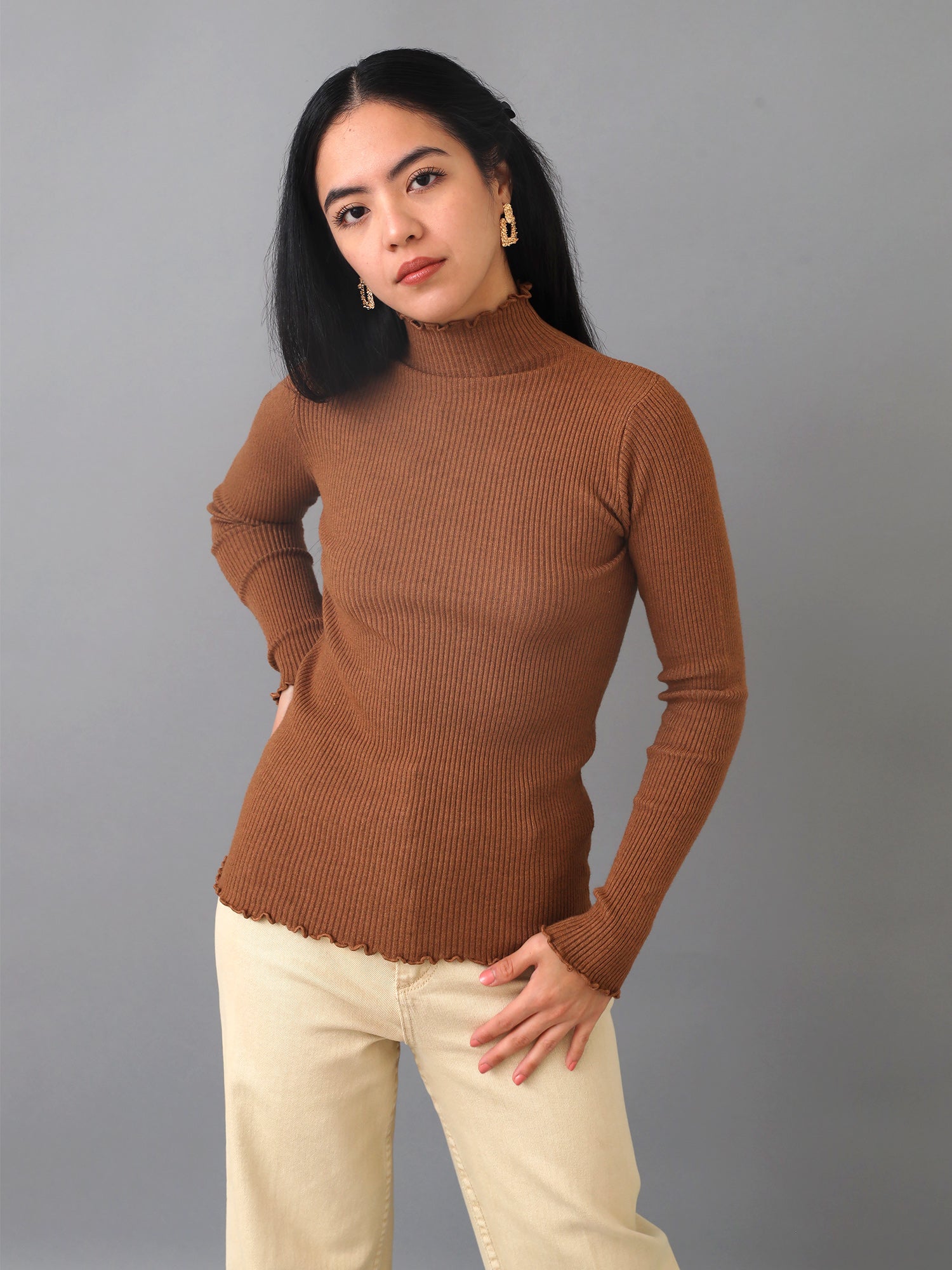 Mock clearance layer sweater