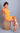Orange Ribbed Racerback Bodycon Dress
