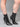 Brie Black Ponited-Toe Snake Print Boots