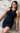 Simplicity Black Ribbed Knit Racerback Bodycon Mini Dress
