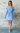 SUMMER RAYS LIGHT BLUE  OFF-THE-SHOULDER DRESS