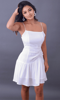 White Flouncy Mini Dress