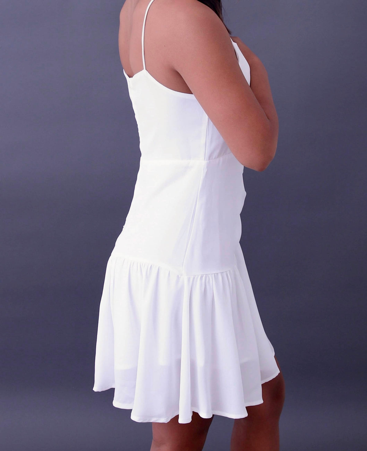 White Flouncy Mini Dress