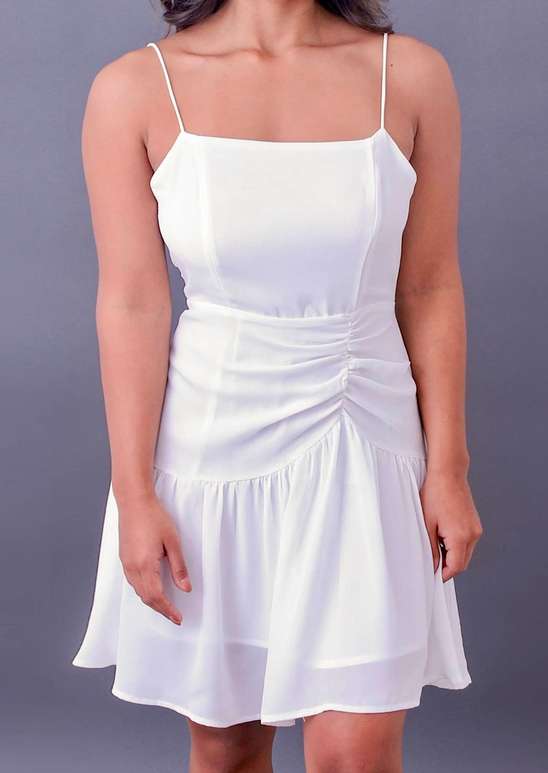 Fairytale White Flouncy Mini Dress