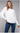 Thoughful Charm Off-White Bishop Sleeve Dressy Blouse